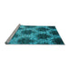 Sideview of Machine Washable Abstract Light Blue Contemporary Rug, wshcon1032lblu