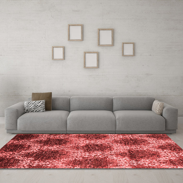 Contemporary Red Washable Rugs