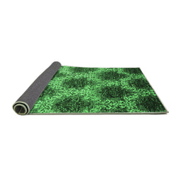 Sideview of Abstract Emerald Green Contemporary Rug, con1032emgrn