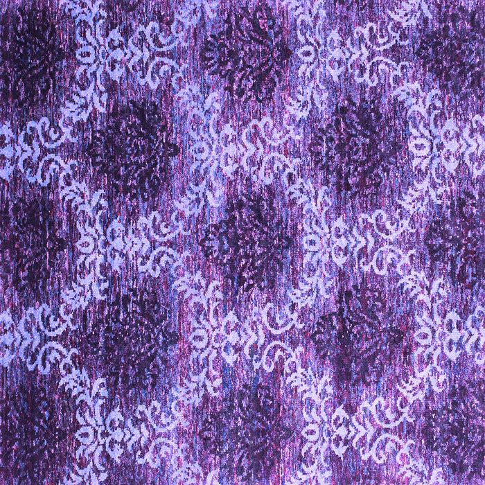 Square Machine Washable Abstract Purple Contemporary Area Rugs, wshcon1032pur