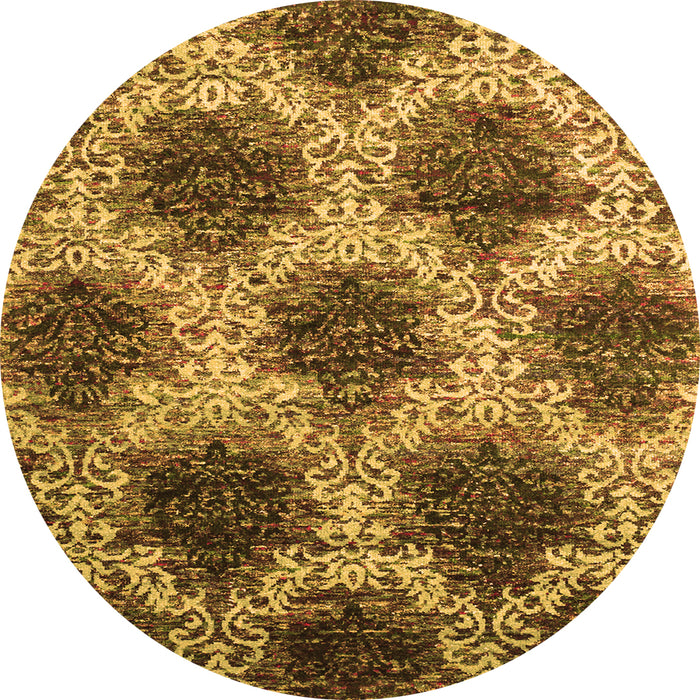 Square Abstract Orange Contemporary Rug, con1032org