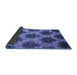 Sideview of Abstract Blue Contemporary Rug, con1032blu