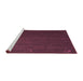 Sideview of Machine Washable Abstract Pink Contemporary Rug, wshcon1033pnk