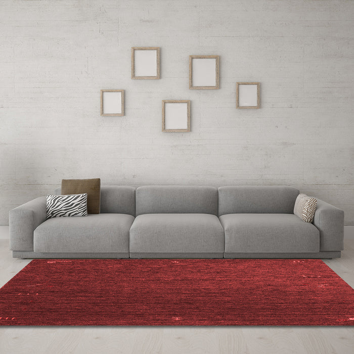 Contemporary Red Washable Rugs
