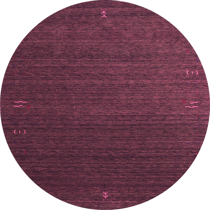 Round Abstract Pink Contemporary Rug, con1033pnk