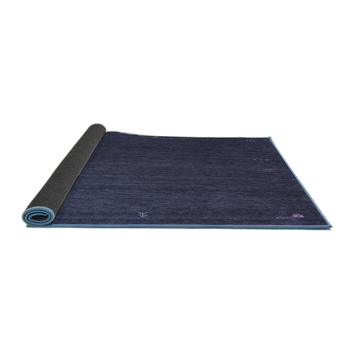 Sideview of Abstract Blue Contemporary Rug, con1033blu