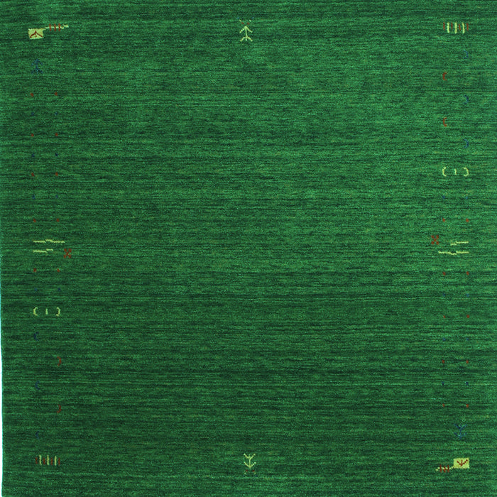 Square Abstract Turquoise Contemporary Rug, con1033turq