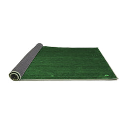 Sideview of Abstract Emerald Green Contemporary Rug, con1033emgrn