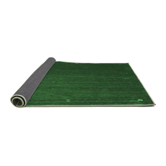 Sideview of Abstract Emerald Green Contemporary Rug, con1033emgrn