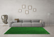 Machine Washable Abstract Green Contemporary Area Rugs in a Living Room,, wshcon1033grn