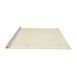 Serging Thickness of Machine Washable Contemporary Peach Beige Rug, wshcon1034