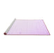 Sideview of Machine Washable Solid Purple Modern Area Rugs, wshcon1034pur