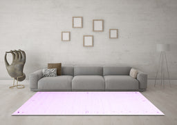 Machine Washable Solid Purple Modern Area Rugs in a Living Room, wshcon1034pur