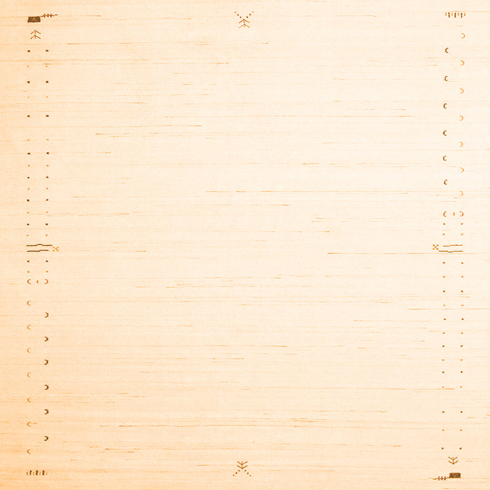 Serging Thickness of Solid Orange Modern Rug, con1034org