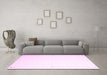 Machine Washable Solid Pink Modern Rug in a Living Room, wshcon1034pnk