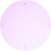 Round Solid Purple Modern Rug, con1034pur