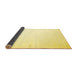 Sideview of Solid Yellow Modern Rug, con1034yw