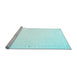 Sideview of Machine Washable Solid Light Blue Modern Rug, wshcon1034lblu