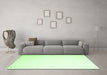 Machine Washable Solid Green Modern Area Rugs in a Living Room,, wshcon1034grn