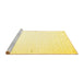 Sideview of Machine Washable Solid Yellow Modern Rug, wshcon1034yw