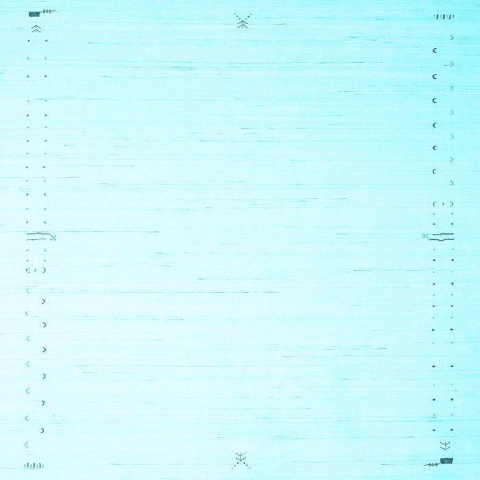 Square Machine Washable Solid Light Blue Modern Rug, wshcon1034lblu