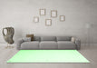 Machine Washable Solid Emerald Green Modern Area Rugs in a Living Room,, wshcon1034emgrn