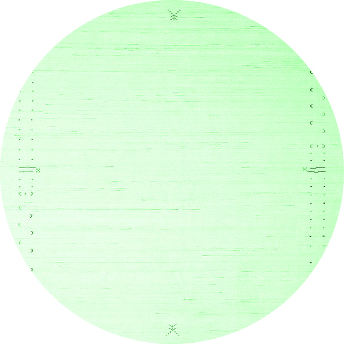 Round Solid Emerald Green Modern Rug, con1034emgrn