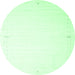 Round Solid Emerald Green Modern Rug, con1034emgrn