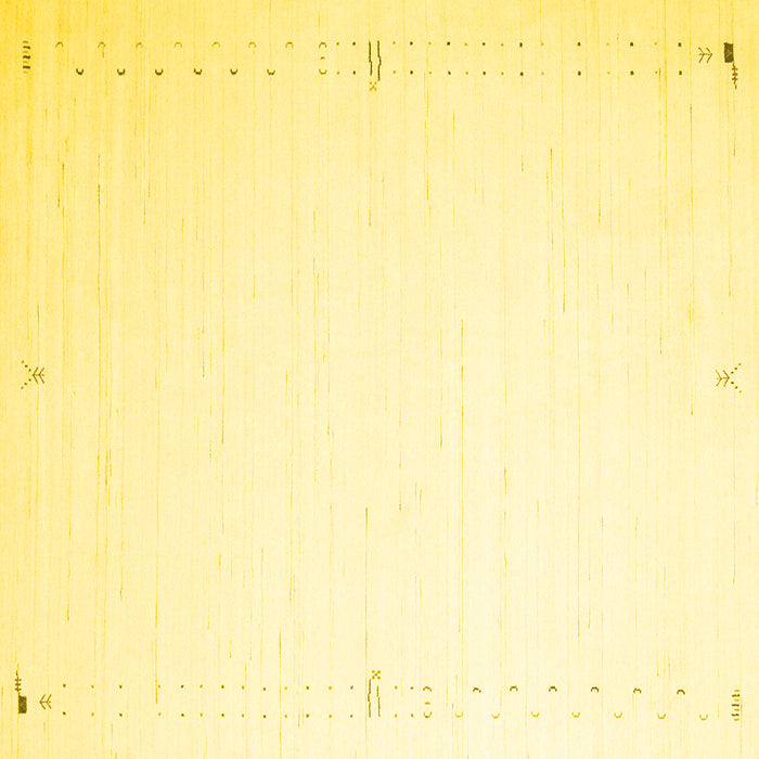 Square Solid Yellow Modern Rug, con1034yw