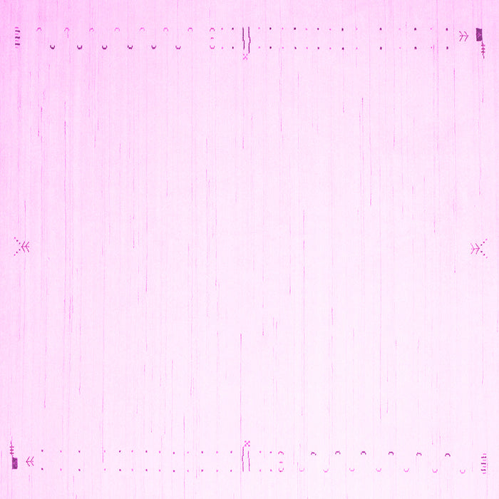 Square Solid Pink Modern Rug, con1034pnk