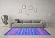 Machine Washable Abstract Purple Contemporary Area Rugs in a Living Room, wshcon1035pur