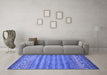 Machine Washable Abstract Blue Contemporary Rug in a Living Room, wshcon1035blu