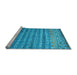 Sideview of Machine Washable Abstract Light Blue Contemporary Rug, wshcon1035lblu