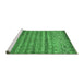 Sideview of Machine Washable Abstract Emerald Green Contemporary Area Rugs, wshcon1035emgrn