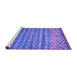 Sideview of Machine Washable Abstract Purple Contemporary Area Rugs, wshcon1035pur