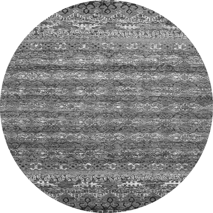 Square Abstract Gray Contemporary Rug, con1035gry