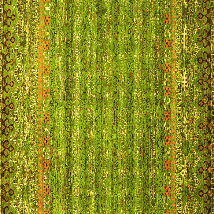 Square Machine Washable Abstract Yellow Contemporary Rug, wshcon1035yw