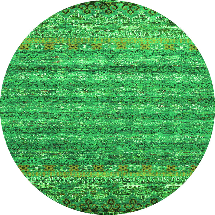Machine Washable Abstract Green Contemporary Area Rugs, wshcon1035grn