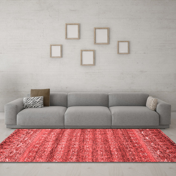 Contemporary Red Washable Rugs