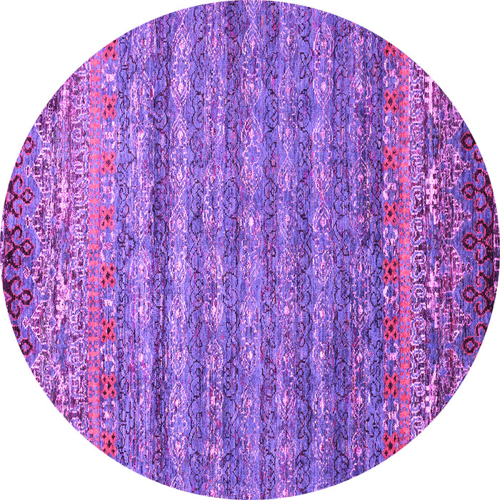 Round Abstract Pink Contemporary Rug, con1035pnk