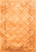 Serging Thickness of Machine Washable Abstract Orange Contemporary Area Rugs, wshcon1036org