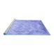 Sideview of Machine Washable Abstract Blue Contemporary Rug, wshcon1036blu