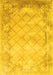 Abstract Yellow Contemporary Rug, con1036yw