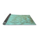 Sideview of Abstract Light Blue Contemporary Rug, con1036lblu