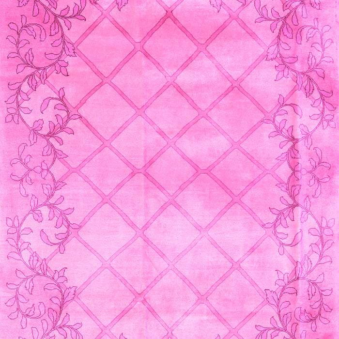 Machine Washable Abstract Pink Contemporary Rug, wshcon1036pnk