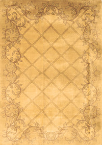 Abstract Brown Contemporary Rug, con1036brn