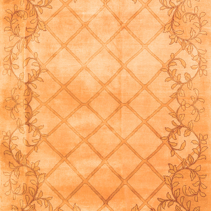 Abstract Orange Contemporary Rug, con1036org