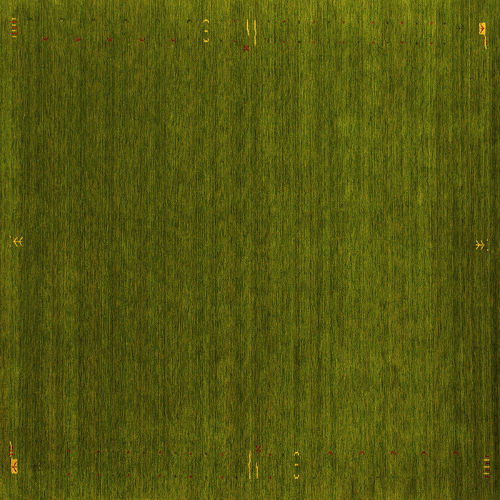 Square Machine Washable Abstract Yellow Contemporary Rug, wshcon1037yw