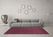 Machine Washable Abstract Pink Contemporary Rug in a Living Room, wshcon1037pnk