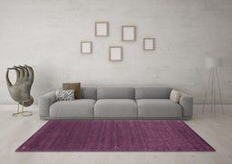 Machine Washable Abstract Purple Contemporary Area Rugs in a Living Room, wshcon1037pur